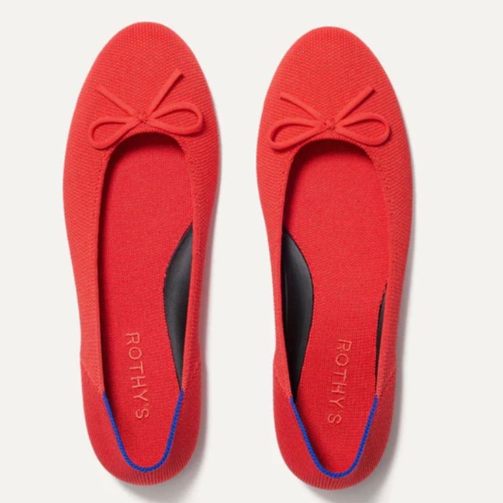 Rothy’s Ballet Flat Glamour Red New in Box